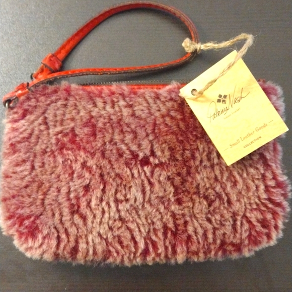Patricia Nash Laser Cut Sherpa Wrist Handbag - Picture 1 of 7